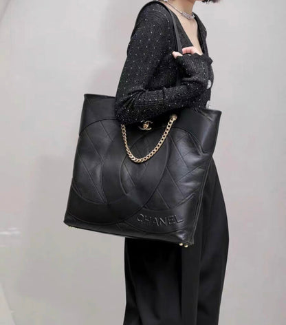 Chanel Lambskin Black Tote Bag