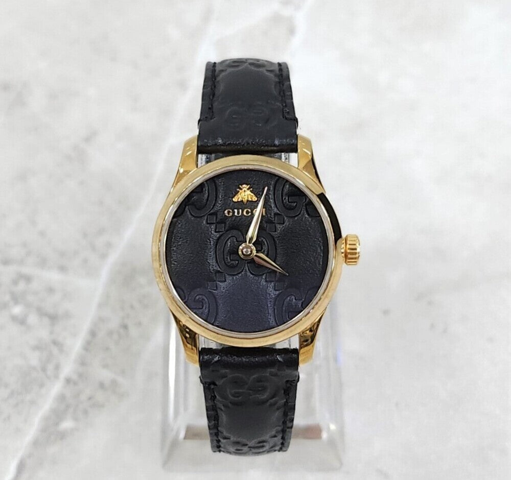 Gucci G Timeless Leather Quartz Watch YA126581 142578511