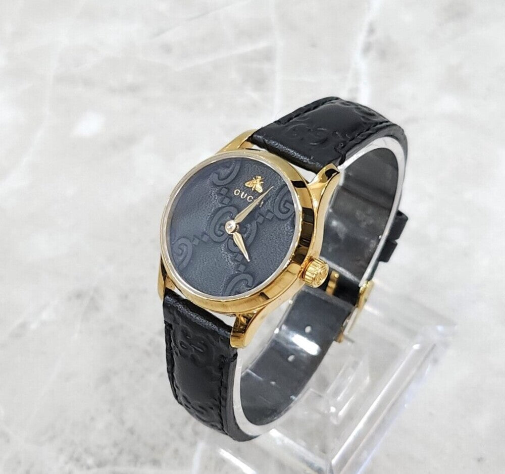 Gucci G Timeless Leather Quartz Watch YA126581 142578511