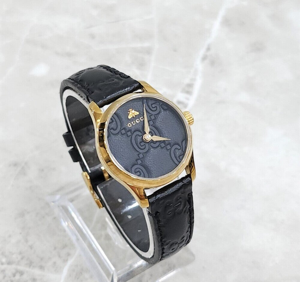 Gucci G Timeless Leather Quartz Watch YA126581 142578511