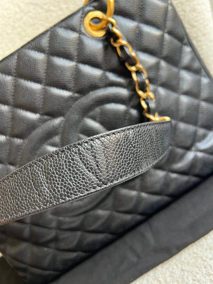 Chanel Black Caviar Grand Shopper Tote Gold Hardware (GST)