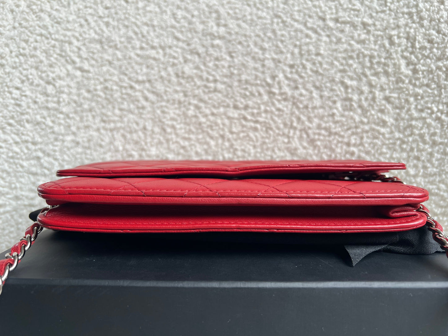 Chanel Red Lambskin Wallet on Chain (RRP £2,930)