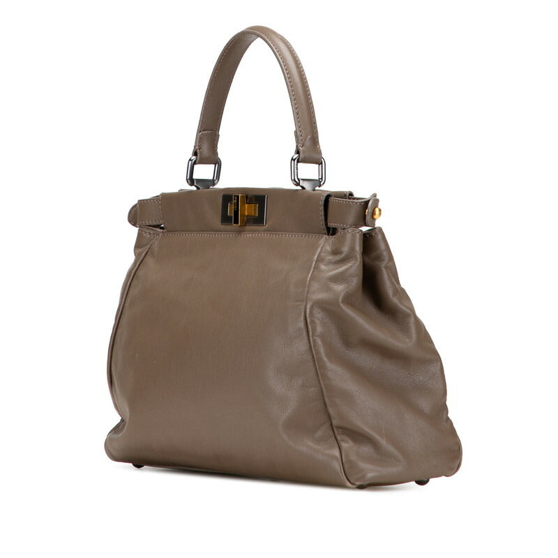 Fendi Peekaboo Leather Red Handbag Style 33