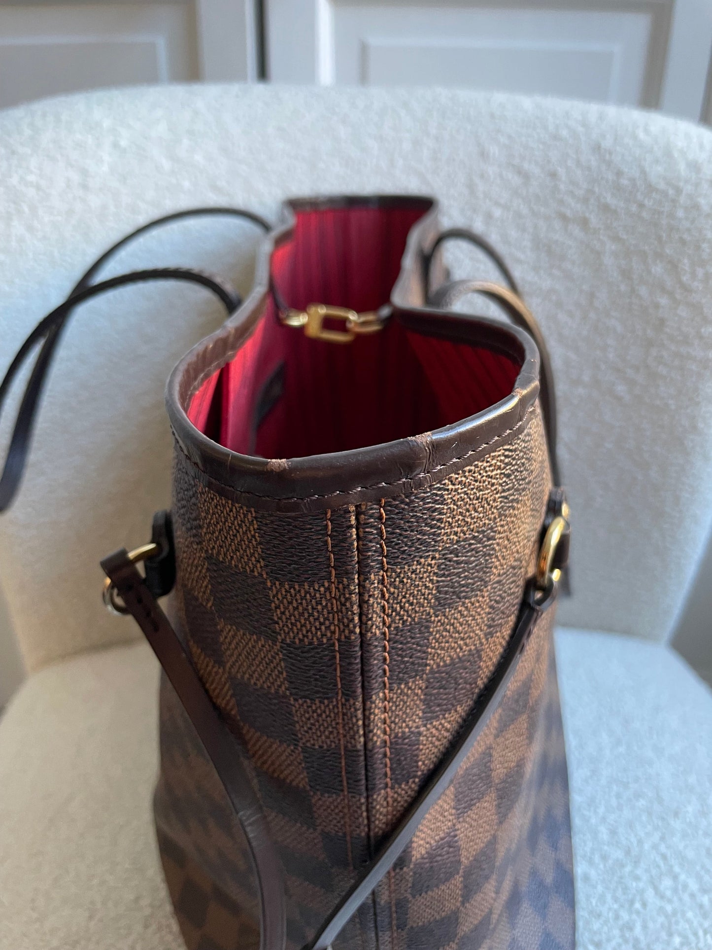 Louis Vuitton Neverfull MM Damier Ebene Cherry Interior (RRP £1,430)