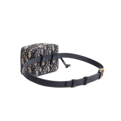 Christian Dior 2020 Navy Oblique Pouch Belt Bag