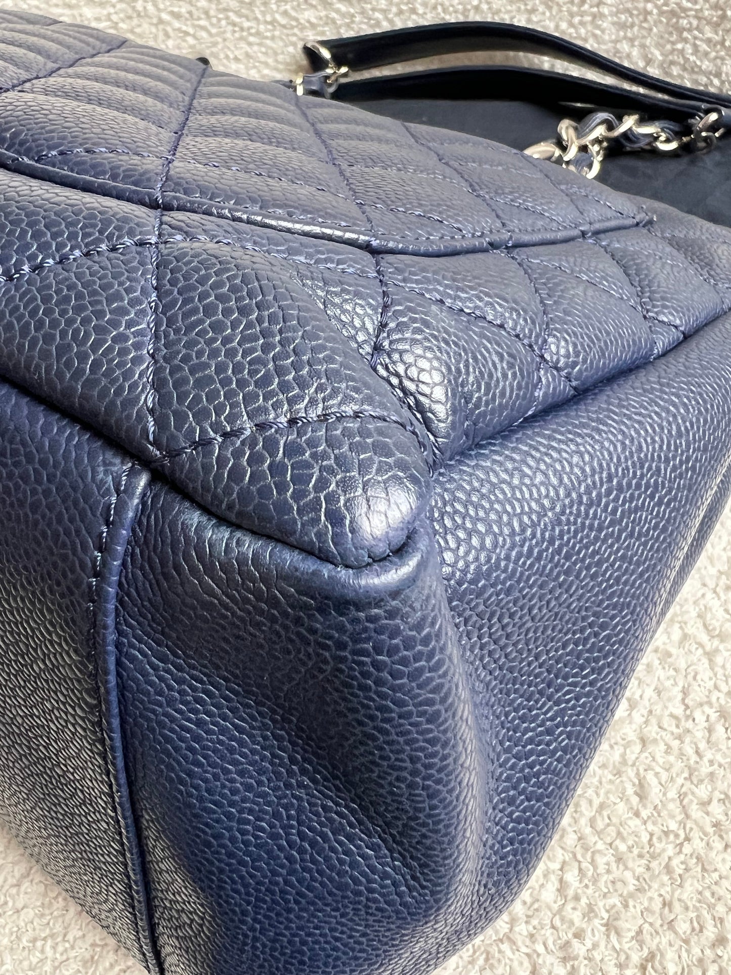 Chanel Navy Blue Caviar Grand Shopper Tote (GST)