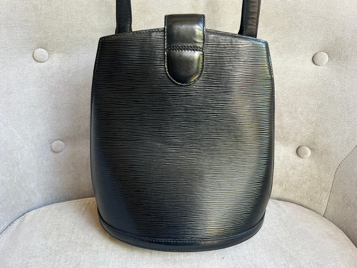 Louis Vuitton Vintage Black Epi Leather Cluny