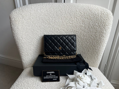 Chanel Wallet on Chain in Black Lambskin Gold Hardware (RRP £2,930)
