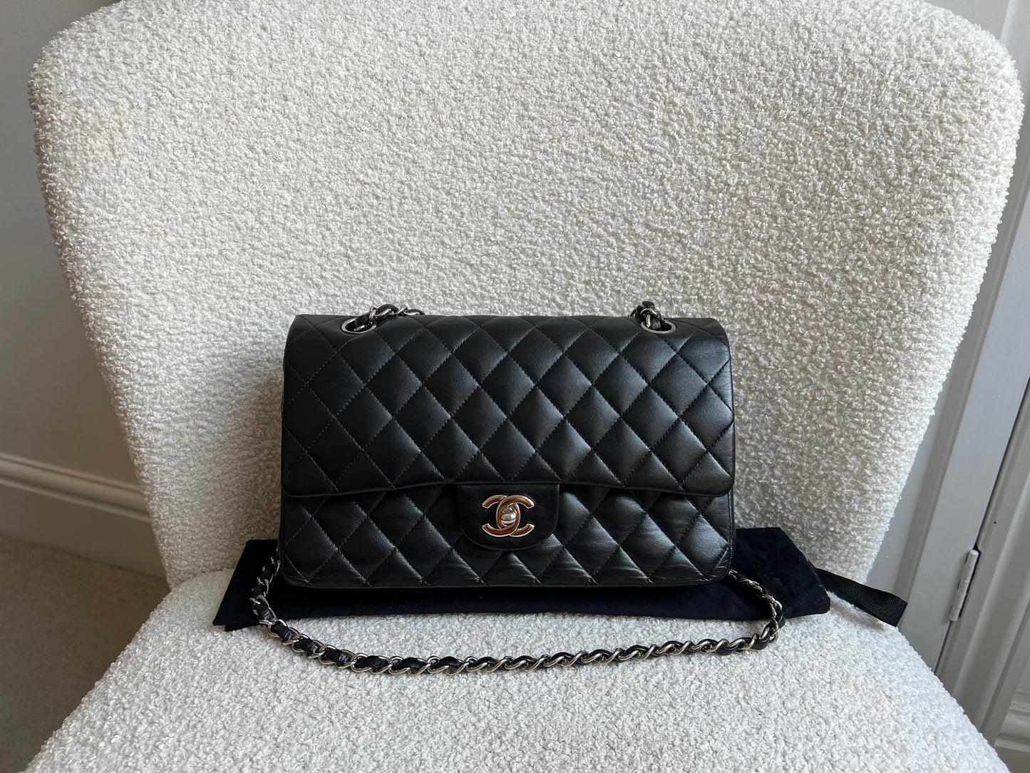 Chanel Medium Classic Flap in Black Lambskin (RRP £9,090)