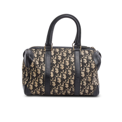 Christian Dior Navy Diorissimo Small Boston Bag