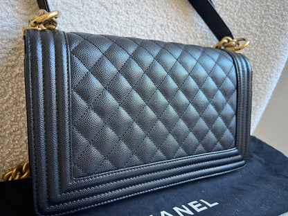 Chanel Black Caviar Medium Boy Bag (RRP £5800)