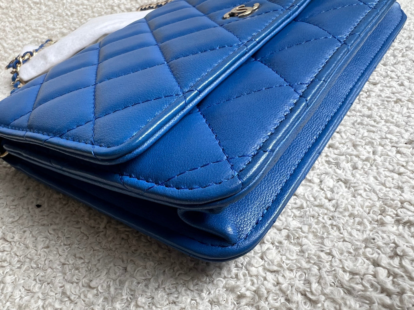 Chanel Blue Lambskin Wallet on Chain (RRP £2,930)