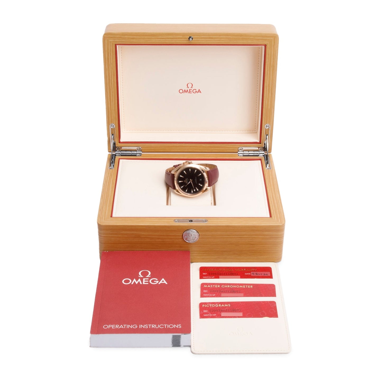 Omega 2024 18k Rose Gold Seamaster Aqua Terra 150M Co-Axial Master Chronometer 41 MM Automatic Watch Brown Dial w/ Box & Papers