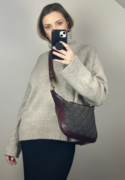 Vintage Celine Triomphe Canvas Crossbody Bag