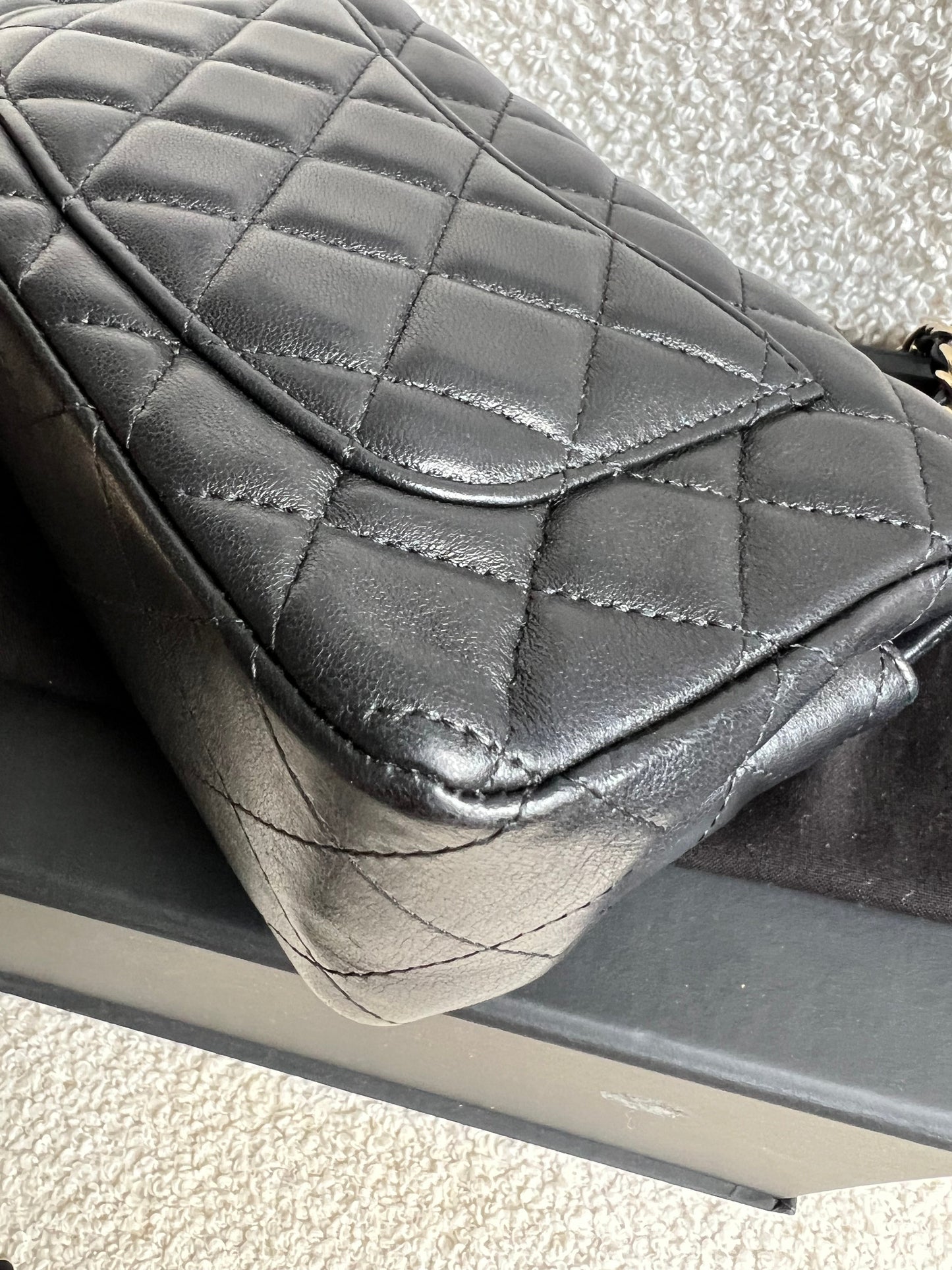 Chanel Mini Rectangular Classic Flap in Black Lambskin (RRP £4,390)