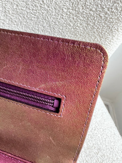 Chanel Iridescent Purple Lambskin Wallet on Chain