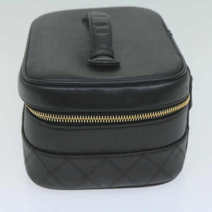 Chanel Vanity Leather Black Clutch