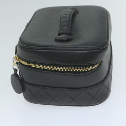 Chanel Vanity Leather Black Clutch