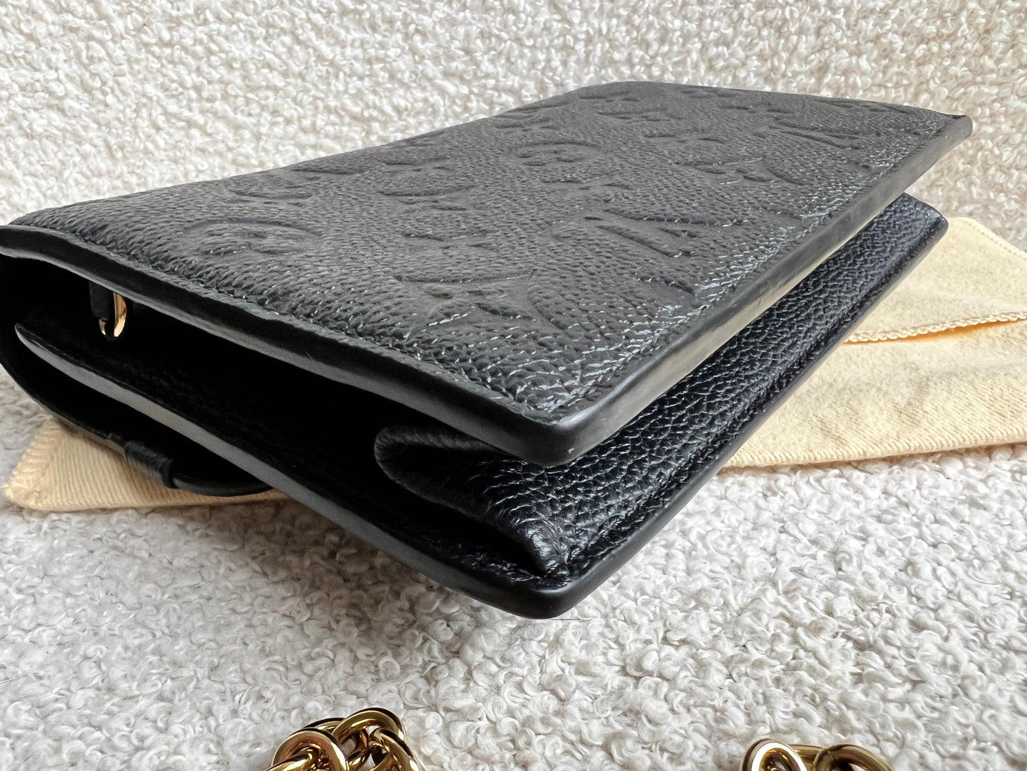 Louis Vuitton Black Empreinte Vavin Chain Wallet (RRP £1430)