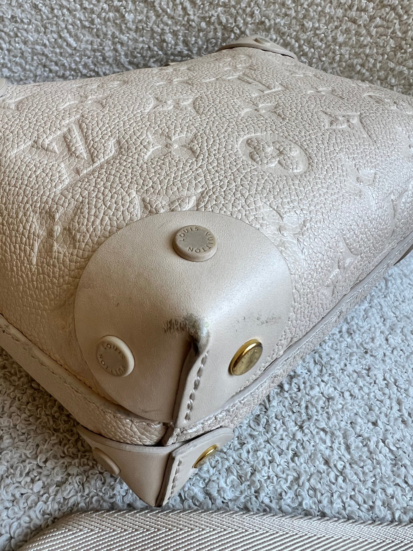Louis Vuitton Cream Empreinte Petite Malle Souple Bag (RRP £2420)