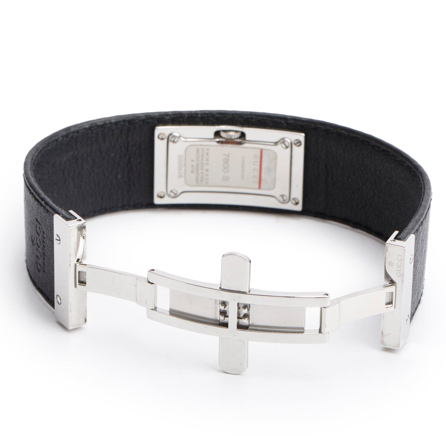 Gucci Stainless Steel 7800 Series Quartz Watch Black Dial