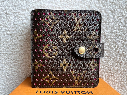 Louis Vuitton Perforated Monogram Fuchsia Compact Wallet