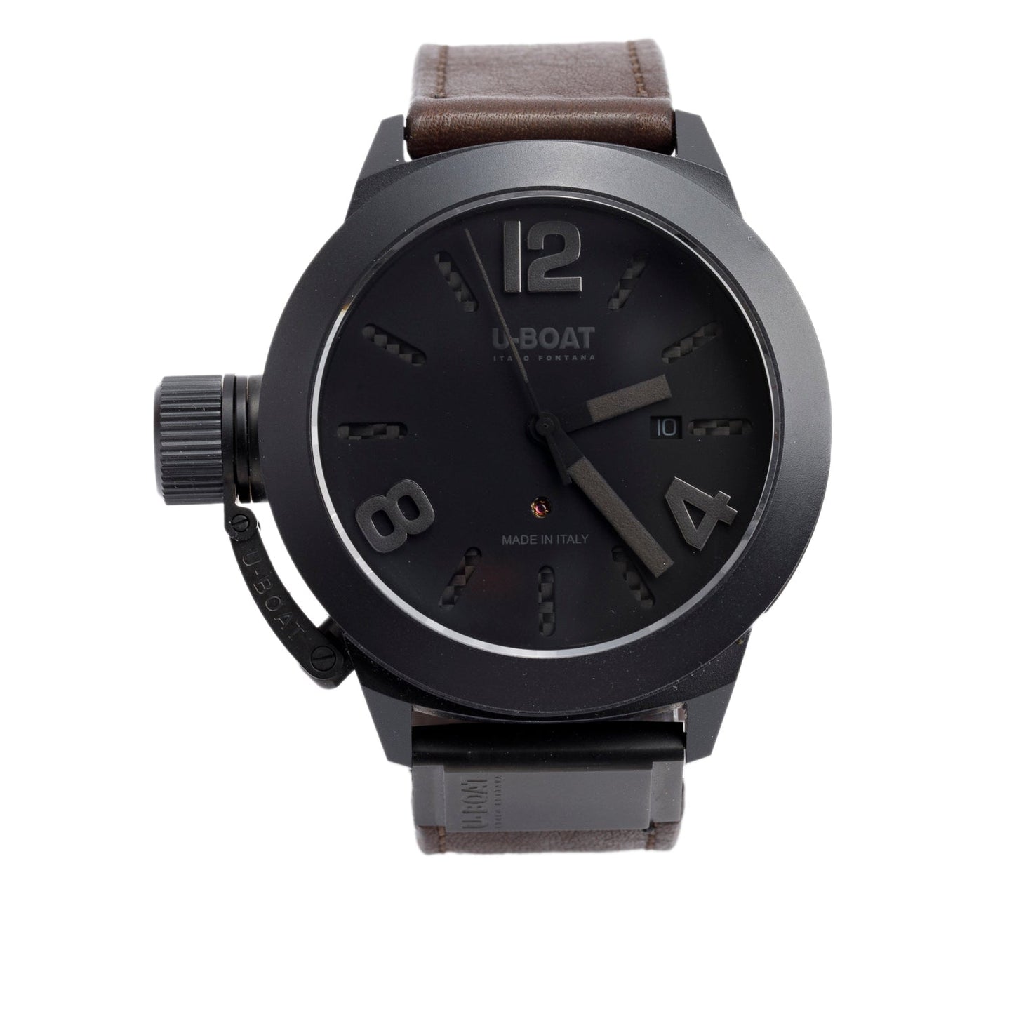U-Boat Black Ceramic Classico 48 MM Automatic Watch Black Dial UB-7338 w/ Box & Papers