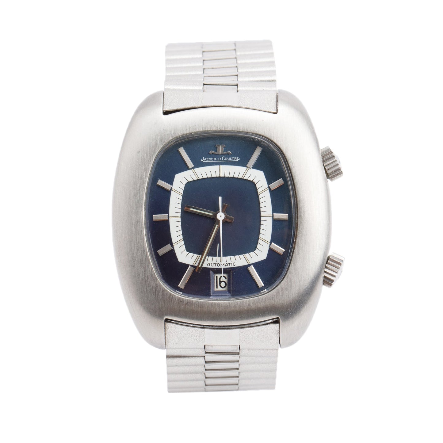 Jaeger LeCoultre Vintage Stainless Steel Memovox Alarm 38 MM Automatic Watch E872