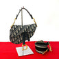 Dior Shoulder Bag canvas Navy Saddle bag