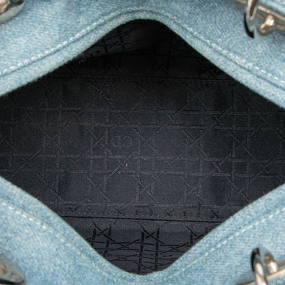 Dior Lady Dior Cannage Blue Handbag Style 3