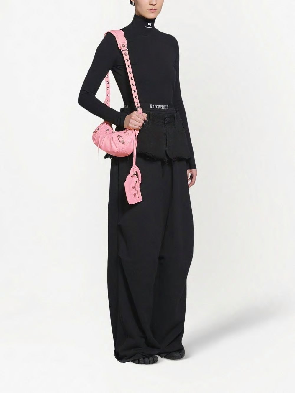 LE CAGOLE XS LEATHER CROSSBODY BAG