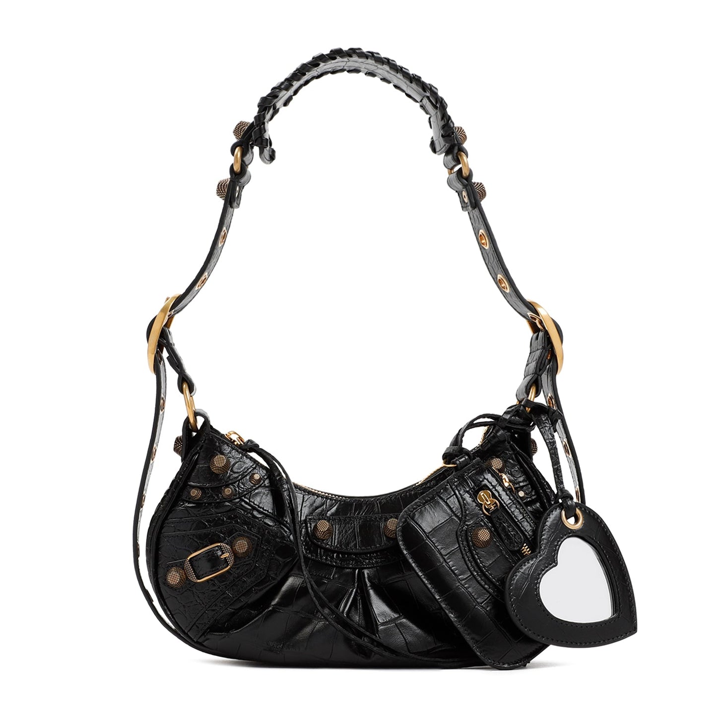LE CAGOLE XS LEATHER CROSSBODY BAG