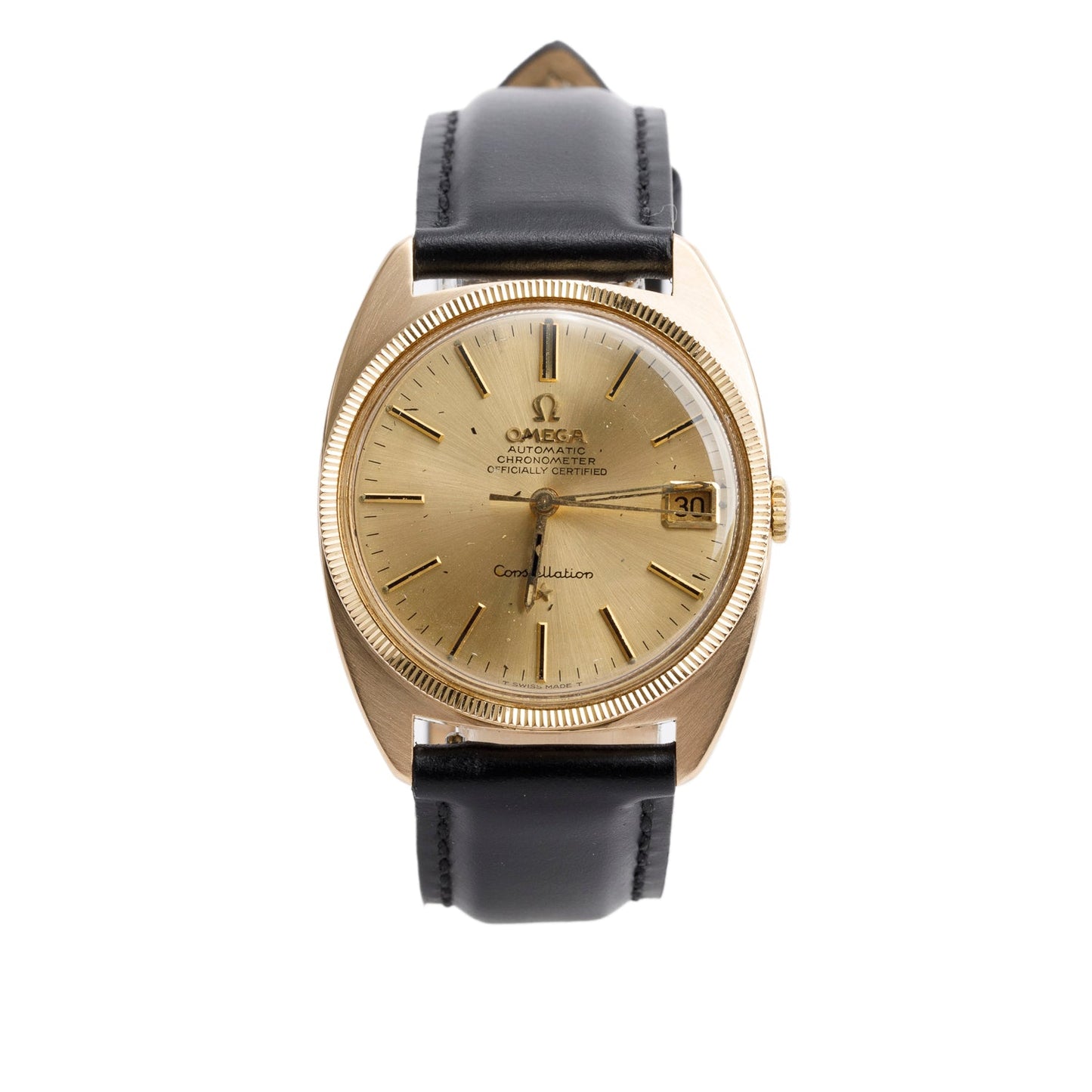 Omega Vintage 18k Yellow Gold Constellation 35 MM Automatic Watch