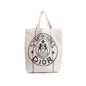 Christian Dior Beige Canvas 'L'union Fait La Force' Tote Bag