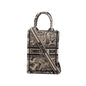 Christian Dior 2022 Black Canvas Toile de Jouy Embroidered Mini Book Tote