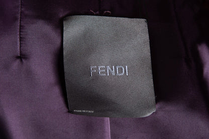 Fendi 2005 Fall/Winter Fur and Silk Belted Jacket SZ N/A