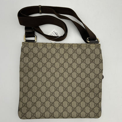 GUCCI GG Supreme Canvas Shoulder Crossbody Bag Beige 2120700049388