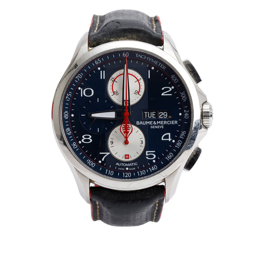 Baume & Mercier Stainless Steel Clifton Club Shelby Cobra Limited Edition 44 MM Chronograph Automatic Watch w/ Box & Papers