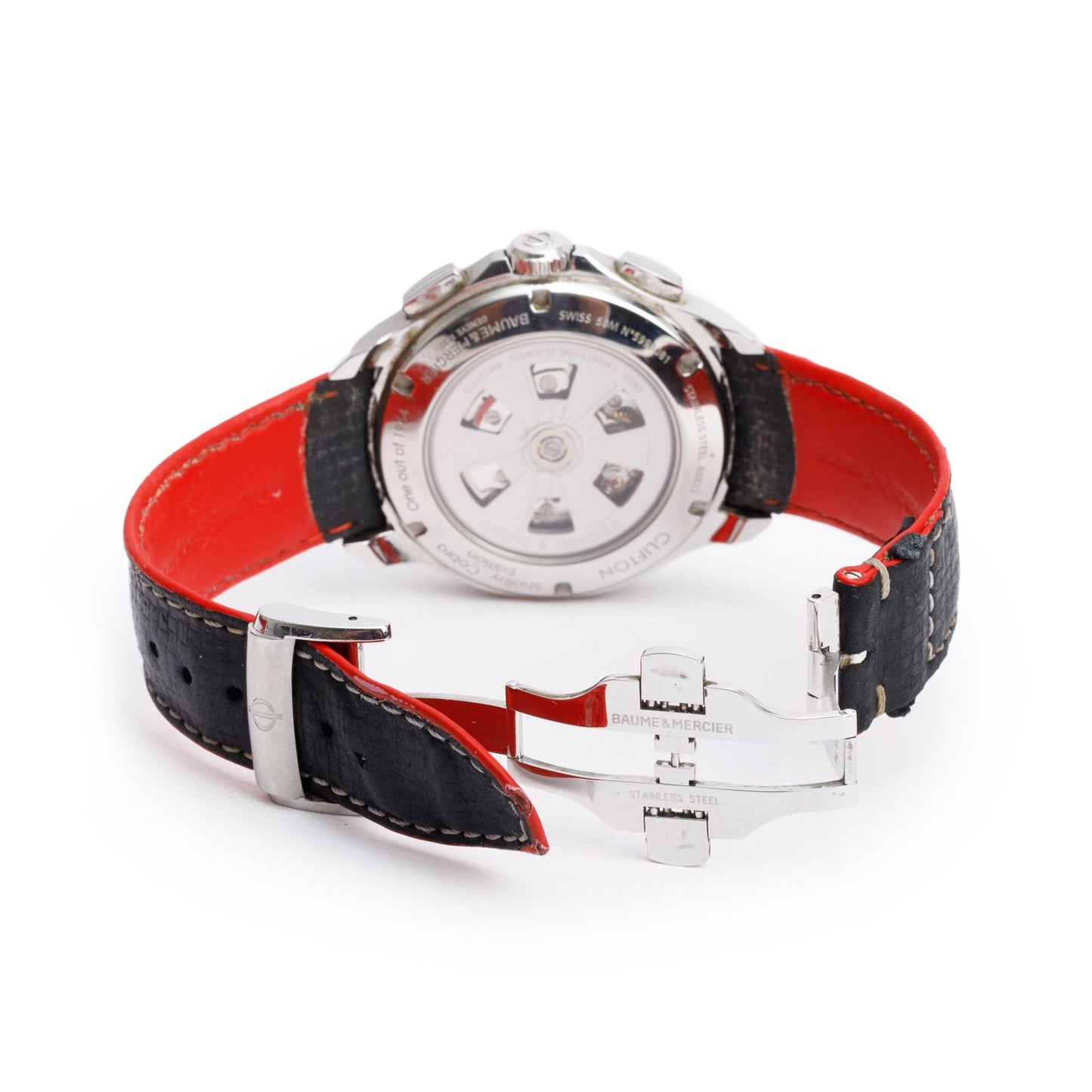 Baume & Mercier Stainless Steel Clifton Club Shelby Cobra Limited Edition 44 MM Chronograph Automatic Watch w/ Box & Papers
