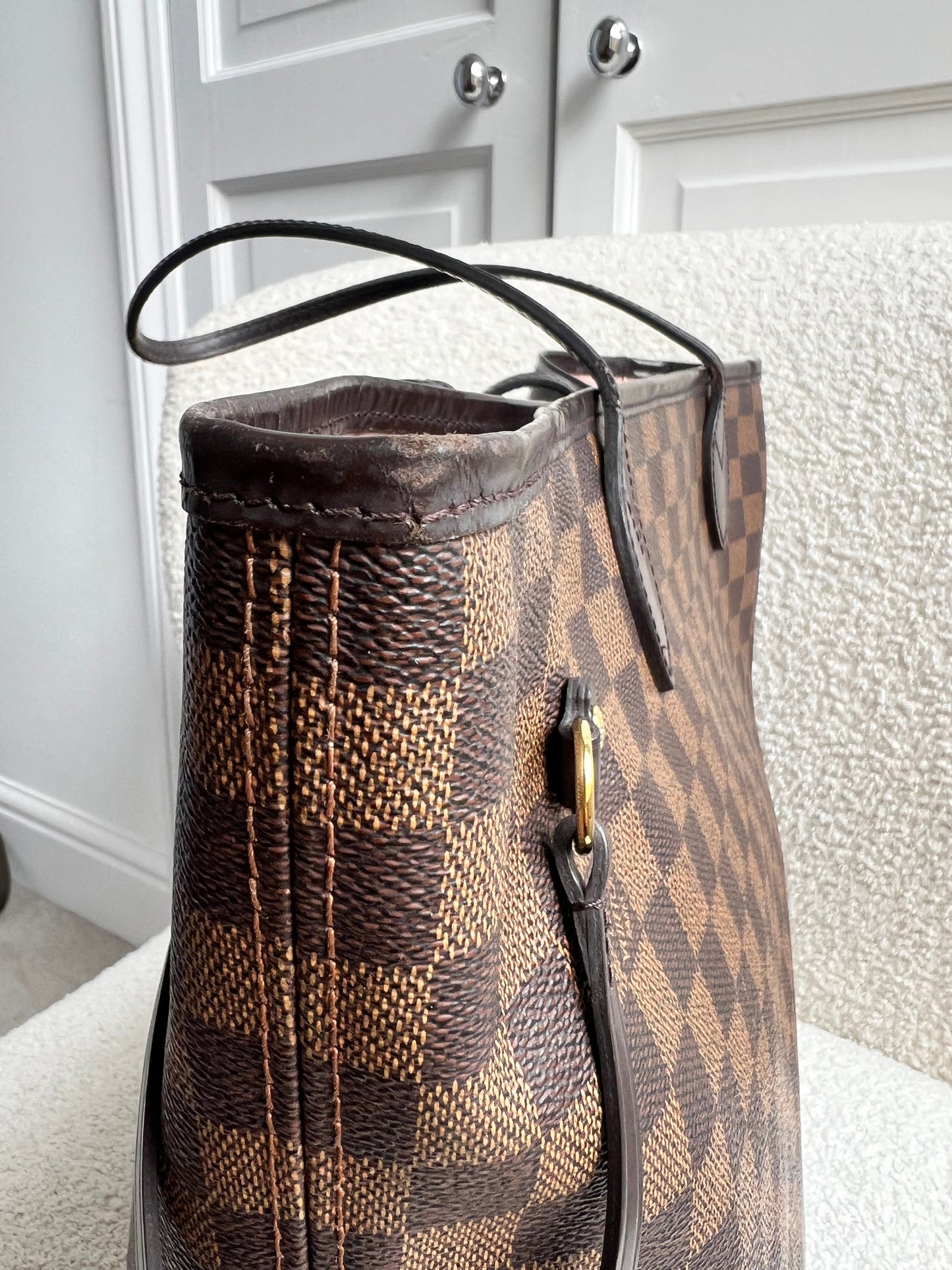 Louis Vuitton Neverfull MM Damier Ebene Cherry Interior (RRP £1,430)