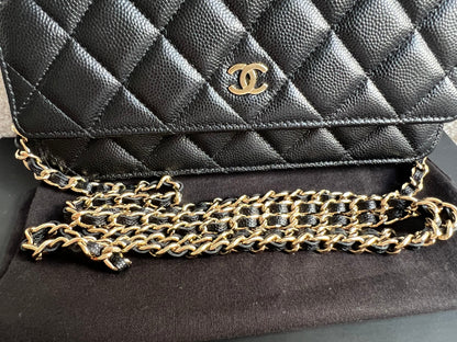 Chanel Black Caviar Wallet on Chain (RRP £2,930)