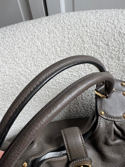 Louis Vuitton Gris Pearl Monogram Mahina Leather L Bag