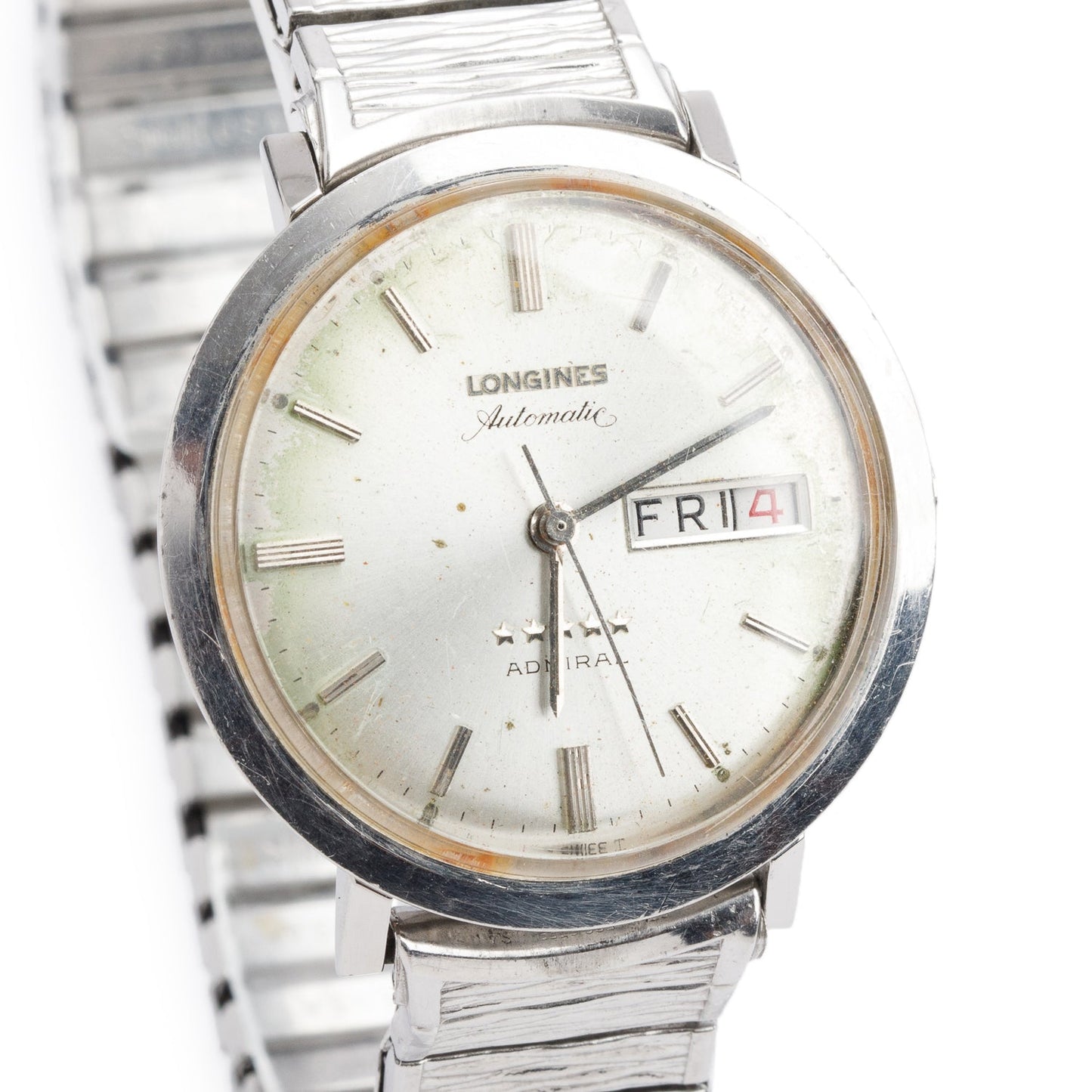 Longines Vintage Stainless Steel Admiral Five Star 34 MM Automatic Watch