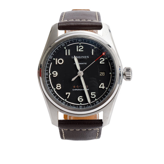 Longines 2023 Stainless Steel Spirit 40 MM Automatic Watch Black Dial w/ Box & Papers