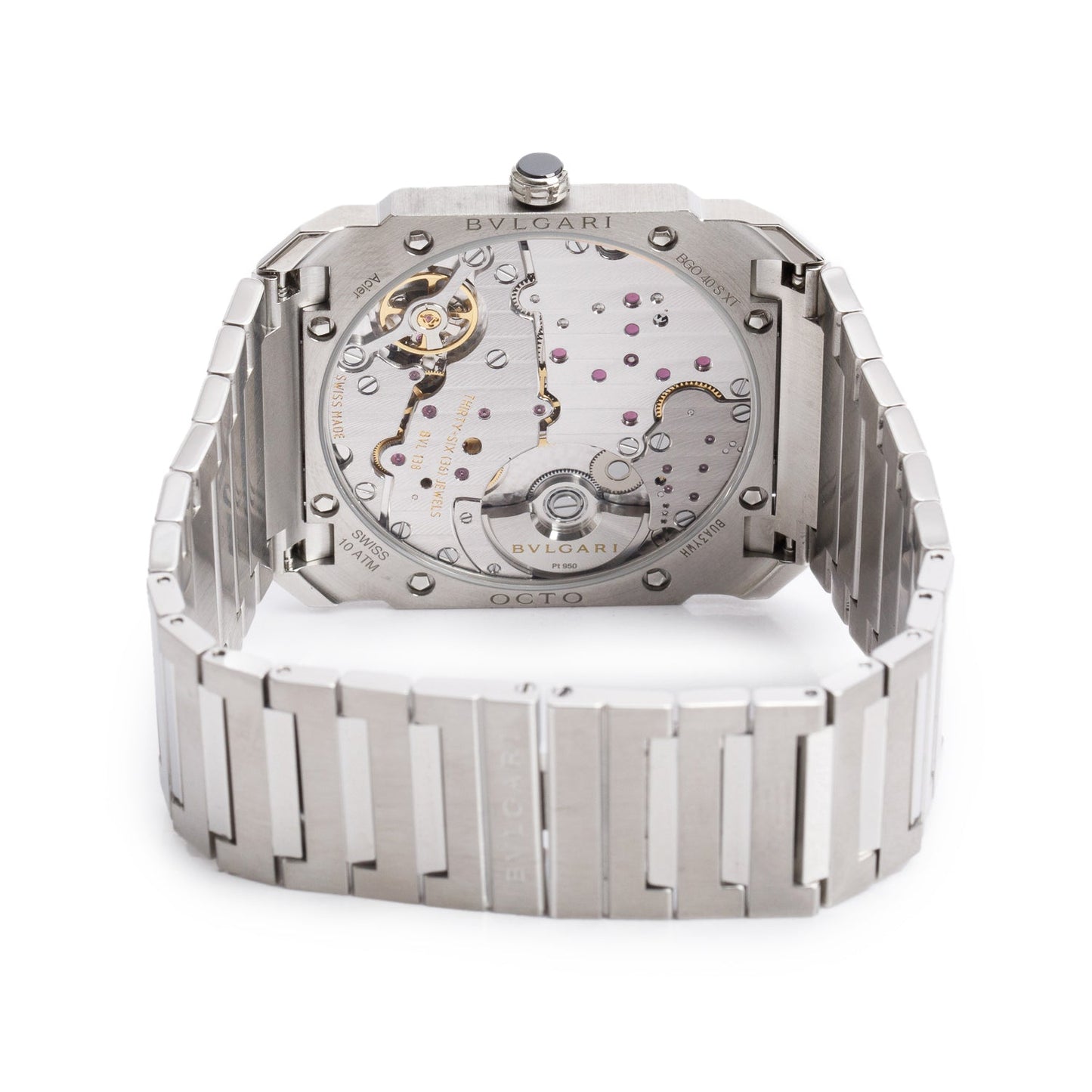 BVLGARI 2022 Stainless Steel Octo Finissimo 40 MM Automatic Watch Back Dial w/ Box & Papers