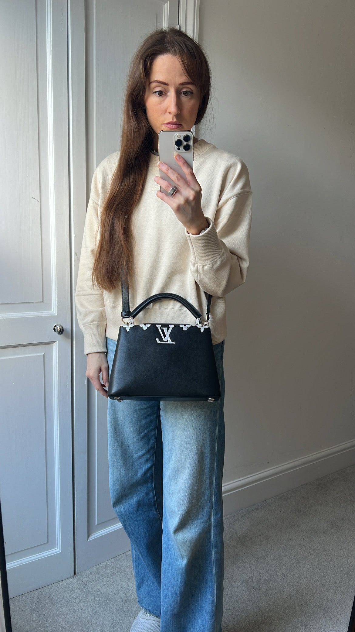Louis Vuitton Capucines BB in Black with Crystal Flowers (RRP £5350)
