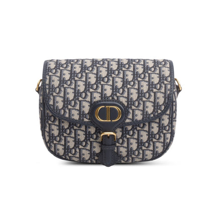 Christian Dior 2020 Blue Oblique Jacquard Medium Bobby Bag