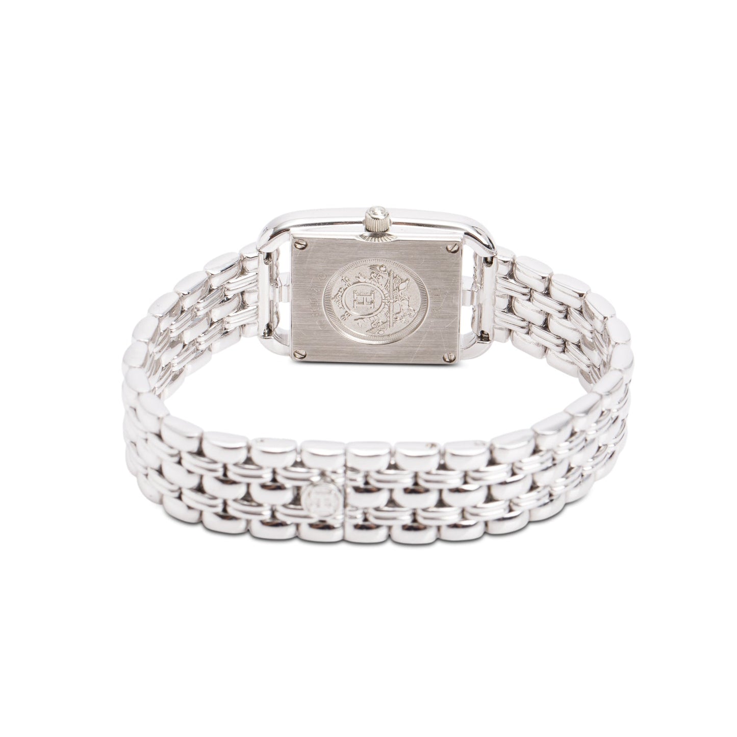 Hermes 18k White Gold Cape Cod Quartz Watch Mother of Pearl Dial, Mini Model