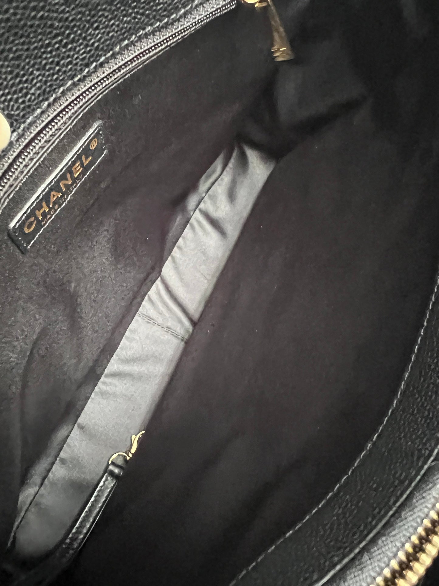Chanel Black Caviar Grand Shopper Tote Gold Hardware (GST)
