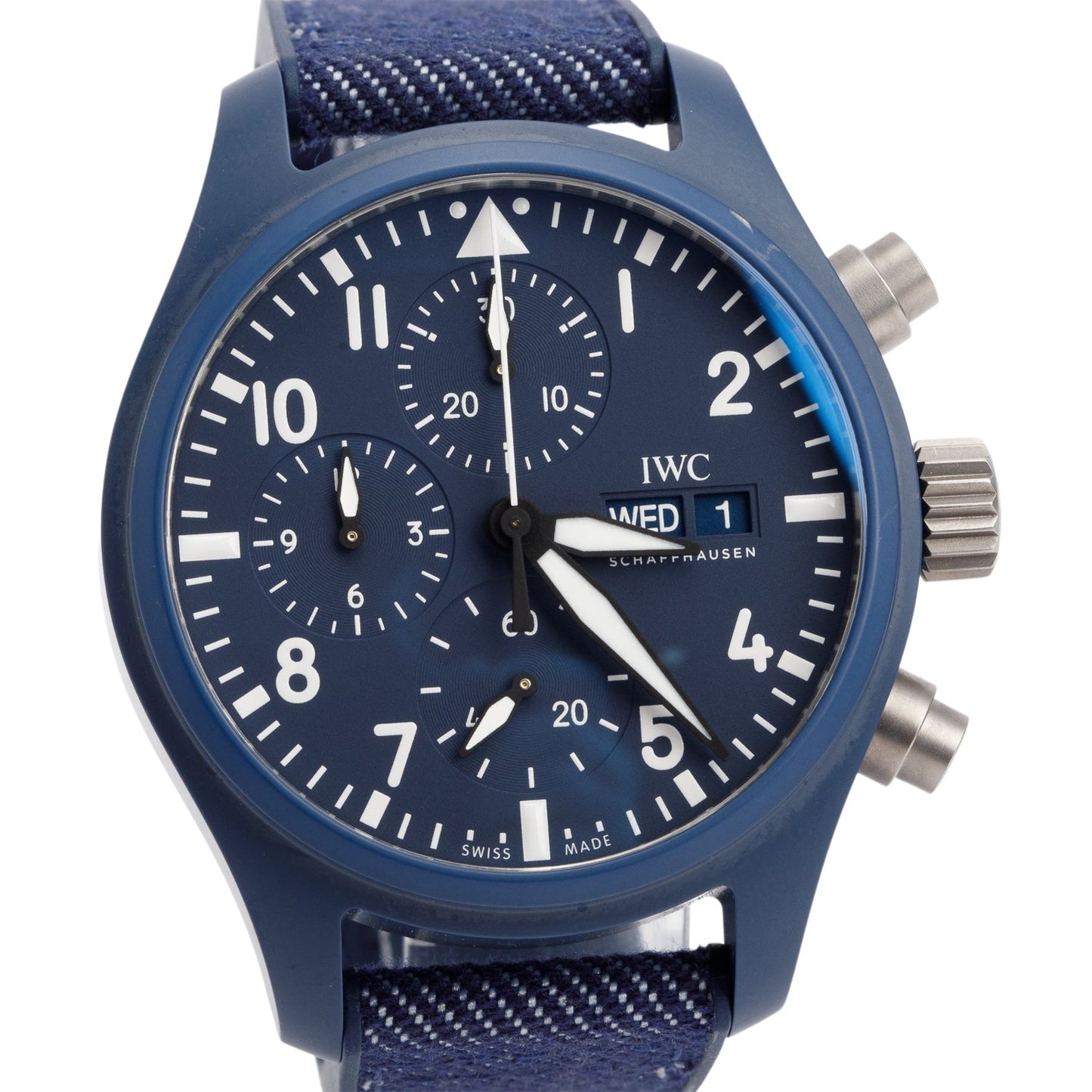 IWC 2023 Top Gun Edition Oceana Ceramic Pilot's Chronograph 41.9 MM Automatic Watch Blue Dial IW389404 w/ Box & Papers